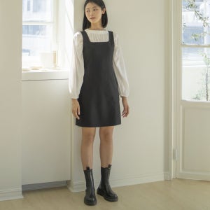 [jin and clare] 스퀘어넥 블랙 미니원피스, 진앤클레어