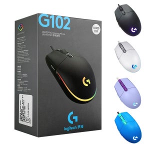 로지텍 G102 2세대 게이밍 유선 저소음 마우스 게임용 컴퓨터 맥북 호환 병행 정품