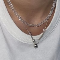 [이지띵즈]Matt Smile & Pipe Necklace