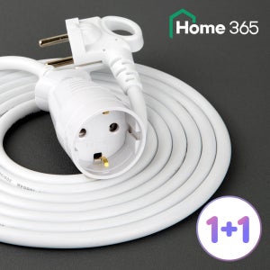 1+1 홈365 국산 전기 연장선 멀티탭 원형 1구 10M / 16A 캠핑 리드선