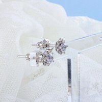 3부 다이아 연꽃 귀걸이 예물 데일리 결혼 14K 18K 골드 금 세트