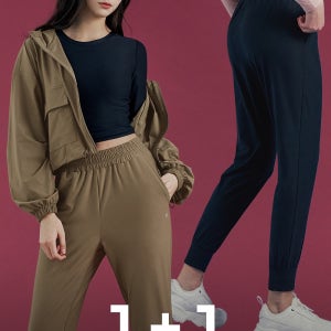 피치 웜 빅사이즈조거팬츠 조거팬츠 여름 1+1 연예인요가복