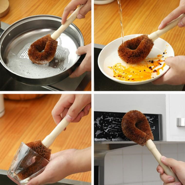 더에잇 주방용 손잡이 코코넛 친환경 브러쉬 세척솔