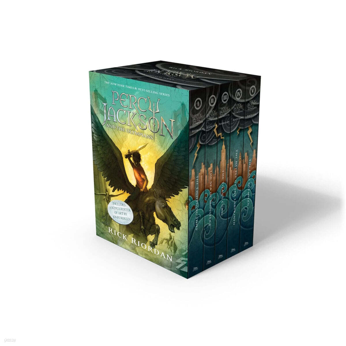 Percy Jackson and the Olympians 5 Book Paperback Boxed Set (W/Poster)