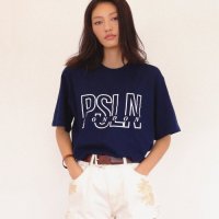 [아타르] psln 런던 오버핏 반팔티셔츠 네이비 남녀공용 2017 S/S