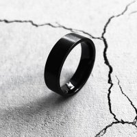 [모더먼트] [Unisex]MODERN STEEL RING(BLACK) m18fw144