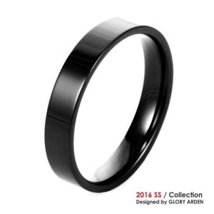 [글로리아덴] 변색/알러지없는 써지컬스틸 블랙 기본링 GSPR-002