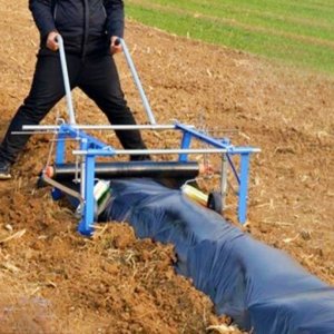 무동력 수동 농업용 농기구 비닐 피복기 멀칭 기계 밭 관리기