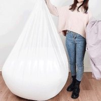 의자 커버 방수 게으른 BeanBag 소파 내부 필러 라이닝 거실에 적합 콩 가방 지퍼 클로저