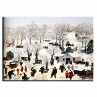 로버트슨 모지스 할머니 Grandma Moses 캔버스 액자-D 50 x 70 나무