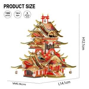 Piececool Model Building Kits The Casino 3D Metal Puzzle Chinese Style Home Decor Jigsaw DIY Set for