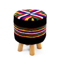 블랙 색동 스툴 (BLACK SAEKDONG STOOL)