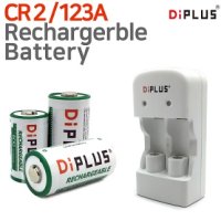DIPLUS CR2   CR123충전지   전용 충전기 - 1회용 CR배터리의 1.5배가격