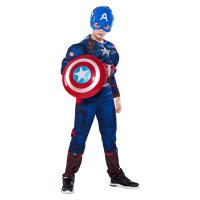 캡틴아메리카 근육 의상 슈퍼 히어로 코스프레 방패 할로윈 축제