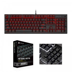 CORSAIR K60 PRO + PBT Double-shot Keycaps Pro (비올라축, 블랙)