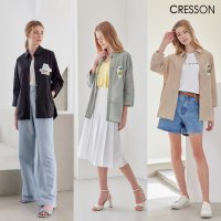 CRESSON 크레송 루즈핏 아트웍 포인트 셔츠 2종