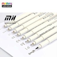 Marvy 마비 건담마커 수성 먹선펜 0.02mm - 1.2mm brush  0.3mm