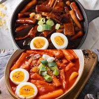 일편떡심 옛날 즉석 빨강 국물떡볶이 짜장떡볶이 3팩  4단계(아주매운맛_고수분 영역)*3팩  빨간떡