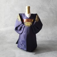 한국 전통 한복 와인커버 술병주머니 외국인 친구 결혼선물  5.세자(남색 곤룡포)