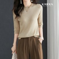 카라 KARRA 트위스트7부라운드니트