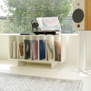 모아이 플랜비 매거진렉 선반 1단 LP 수납장 화이트