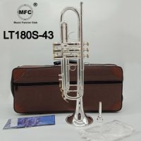 음악 Fancier 클럽 전문 Bb 트럼펫 도금 키 악기 트럼펫 마우스 피스 LT180S43