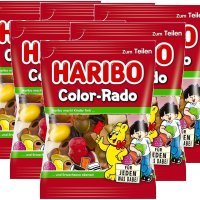 하리보 젤리 컬러 라도 통 감초 과일 마시멜로우 믹스 200g 6개 Haribo Color Rado