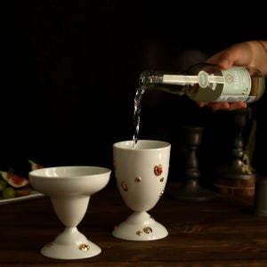 [떼레즈도자기] 쥬얼리 고블렛잔, 떼레즈도자기