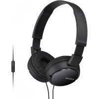 Sony 미국발송 소니 MDR ZX110AP 마이크 유선 온이어 헤드폰 블랙  단일옵션  단일옵션