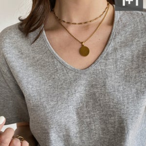 [1+1]이베이 U넥반팔티셔츠