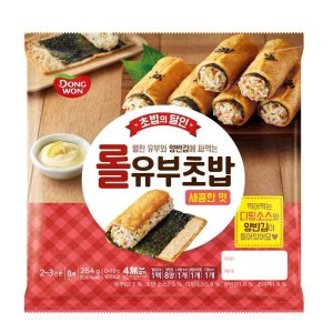 동원 초밥의달인 롤유부초밥(새콤한맛) 254g x 2개