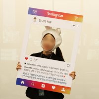 인스타판넬 인스타그램 페이스북 판넬 웨딩 결혼식 포토존 프레임 SNS 홍보 A1 A2 A3 A4 유포스티커 폼보드5mm 템플릿2