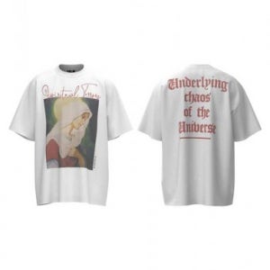 Saint Michael 빈티지 워싱 마리아 프린팅 라운드 반팔 티셔츠 [스트릿 편집샵 람스]