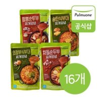 풀무원 찌개양념 4종 16개 차돌순두부 짬뽕순두부 의정부부대 송탄부대