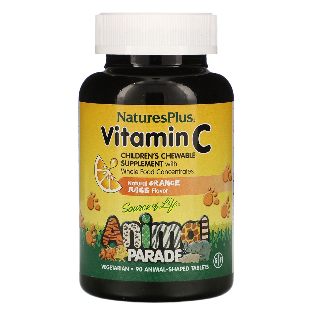 <b>네이처스플러스</b> 애니멀 퍼레이드 비타민 C 오렌지주스맛 츄어블 타블렛  1개  상세참조