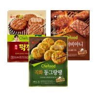 쉐푸드 Chefood 반찬 3종 동그랑땡 떡갈비 너비아니 02 롯데떡갈비 245gx6개입