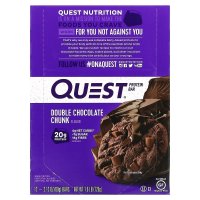 Quest Nutrition 프로틴바 더블 초콜릿 청크 바 12개 각 60g 2 12oz