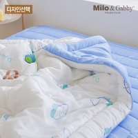 밀로앤개비 그린티 모달 아기 차렵이불 슈퍼싱글패드 세트