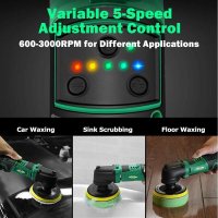 Cordless Mini Polisher Car 3000rpm 12V Electric Adjustment Speed Detailing Tool