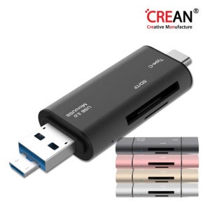 크레앙 USB 타입 C OTG 카드 리더기 CREOTG5IN1