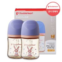 [더블하트] 모유실감 3세대 PPSU 놀러올래빗 160ml 트윈팩 노꼭지