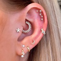 여성을 위한 1PC 귀 피어싱 귀걸이 스타 Tragus 헬릭스 바디 액세서리 작은 지르콘 쥬얼리 선물 CC00