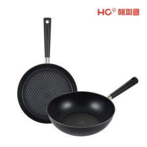 HC해피콜 [1+1패키지] 크로커다일 뉴그립 IH 후라이팬 28cm + IH 궁중팬 28cm