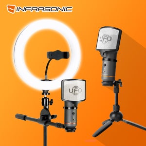 인프라소닉 UFO Ring Light Kit + UFO Mini 올인원 방송용 컨덴서 마이크 홈레코딩