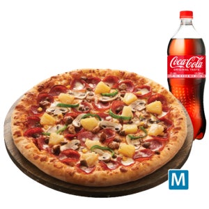[도미노피자] 슈퍼슈프림M(오리지널)+콜라1.25L