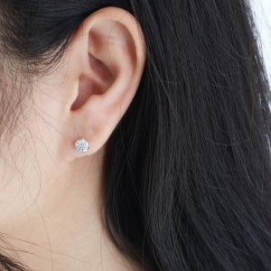 1부 3부 5부 모이사나이트 GRA 보증서 한쌍 귀걸이, 세컨드앤(secondN)