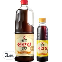 샘표 진간장 금F3 1.7L 국간장 500ml  3세트