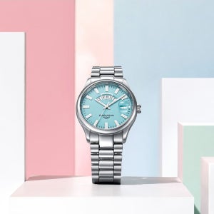 [로만손] 데이데이트 서울 터콰이즈다이얼 실버 메탈시계 RWTMFM3BS007WHMT0