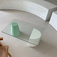 에이피알론드 CONCRET E side table 콘크리트 E 사이드 유리테이블