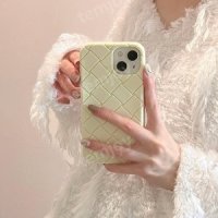 귀여운 메론빵 체크 케이스 아이폰 13 프로-로즈 레드